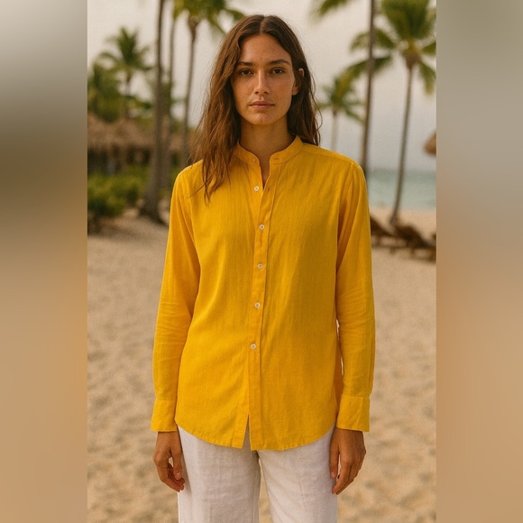 Antica Sartoria By Giacomo Cinque Button Front Tunic Blouse - Picture 1 of 6